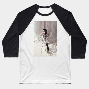 NUDE GIRL HOLDING HANDS Baseball T-Shirt